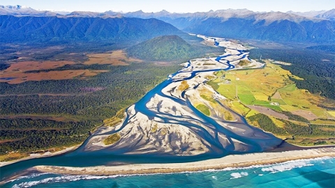 Haast River mouth, South Westland