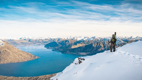 A view from the Remarkables ski field, Queenstown