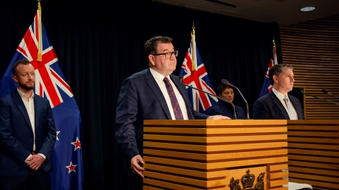 Labour Ministers McAnulty, Robertson, Allen, and Wood give a press conference.