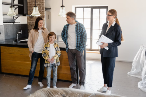 House buyers inspecting a property