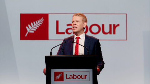Prime Minister Chris Hipkins speaks at the 2023 Labour Congress in Wellington