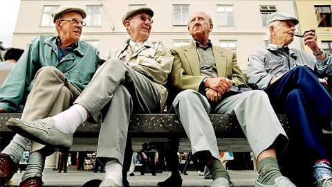 Old men on bench