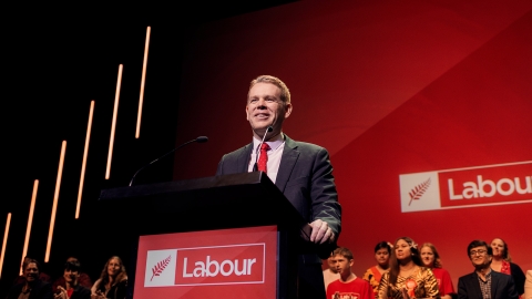 Labour leader Chris Hipkins speaks at the 2023 campaign launch in Auckland 