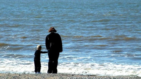 Child at shore