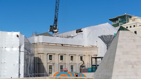 Wellington Town Hall under restoration