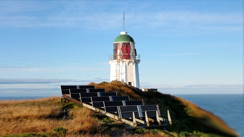 Center Island lighthouse, Foveaux Strait, on a private island