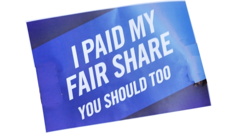 Fair share placard