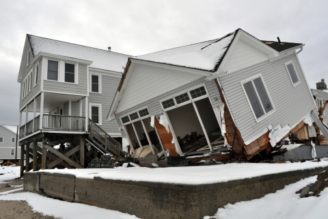 wrecked house