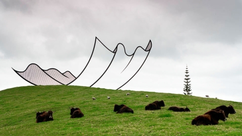 Sculpture at Gibbs Farm, by Neil Dawson, Horizons