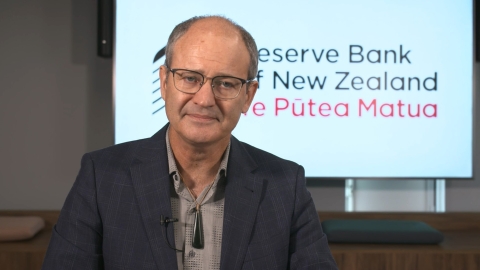 RBNZ chief economist Paul Conway gives a speech in January 2024