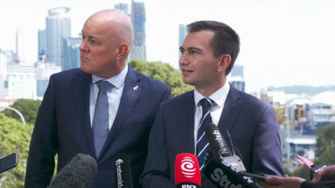 Christopher Luxon and Simeon Brown announce the end of the regional fuel tax in Auckland