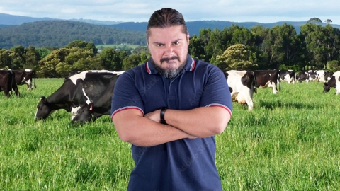 unhappy dairy farmer