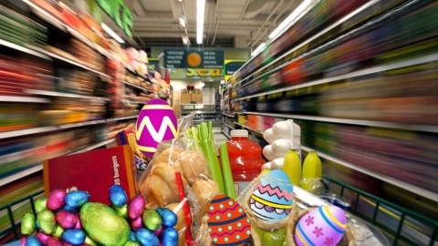 Easter shopping basket