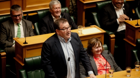 Grant Robertson gives his valedictory speech 