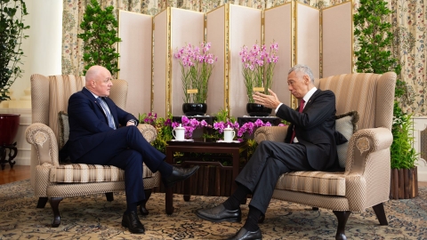 Christopher Luxon and Lee Hsien Loong meet in Singapore, April 2024