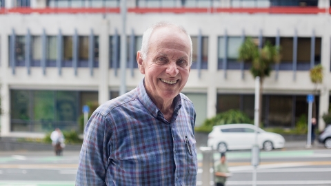 Former labour economist and Monetary Policy Committee member Peter Harris outside the Reserve Bank in 2024