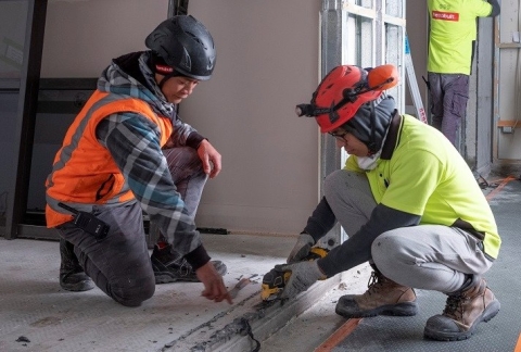 Builders at work