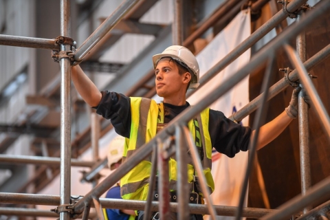 Builder on scaffolding