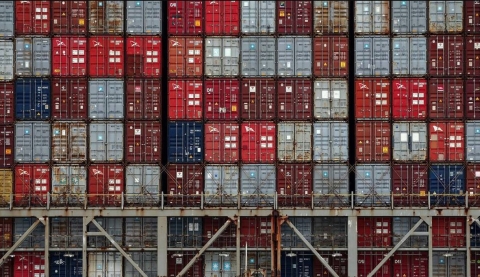 containers on ship