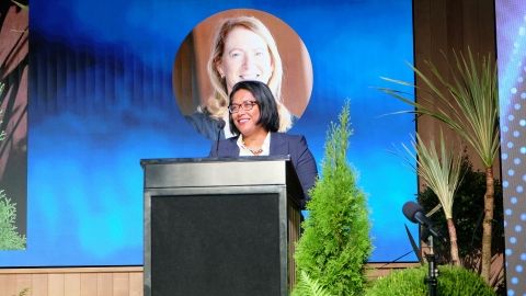 Labour finance spokesperson Barbara Edmonds speaks at the 2026 New Zealand Economics Forum in Hamilton.