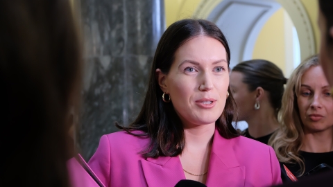 Brooke van Velden speaks to media.