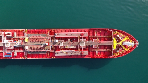 oil tanker at sea
