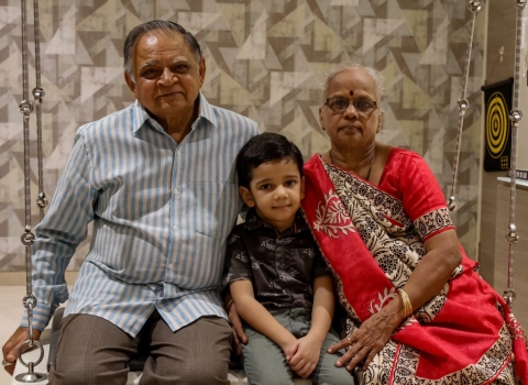 Grandparents with child