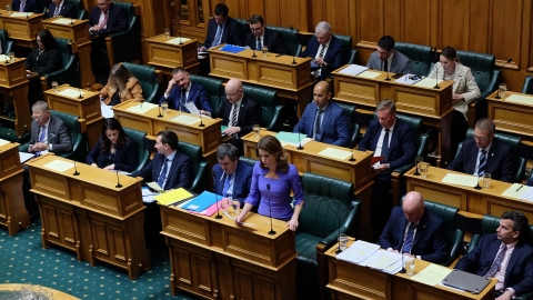 Finance Minister Nicola Willis speaks in The House.