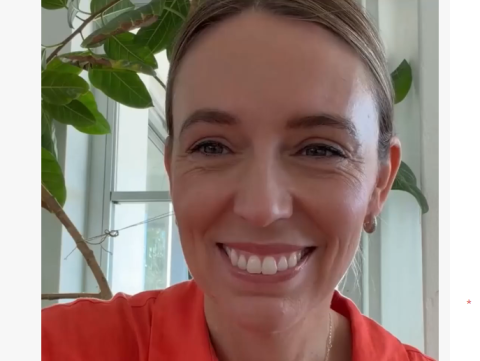 Dame Jacinda Ardern in a video sent to Labour supporters. 