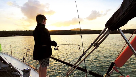 Fishing in Islington Bay, Hauraki Gulf