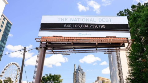 National Debt sign