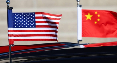 US & China flags