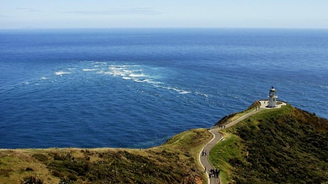Cape Reinga, Northland, where the Tasman Sea meets the Pacific Ocean