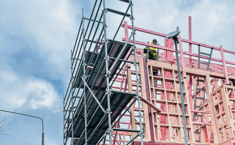 Construction on a home. Photo: Lynn Grieveson